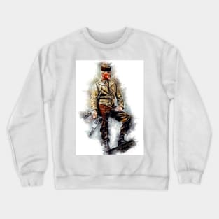 Lee Marvin Unique World War 2 Movie Watercolor Portrait Crewneck Sweatshirt